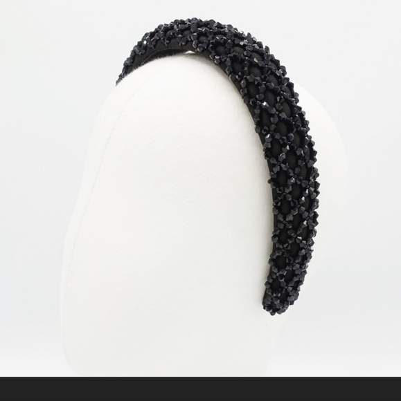 Wide hairband covered in satin and decorated with plastic beads.H&M - Picture 2 of 4